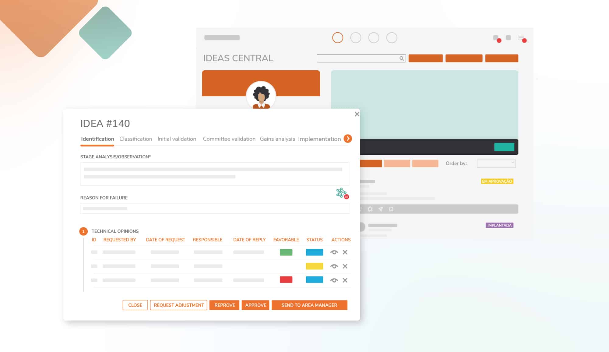 Actualizaciones de productos de AEVO Innovate: nuevas funciones para la evaluación y gestión de ideas en Ideas Central.